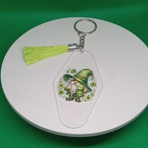 Leprechaun Keychain with Green Tassel